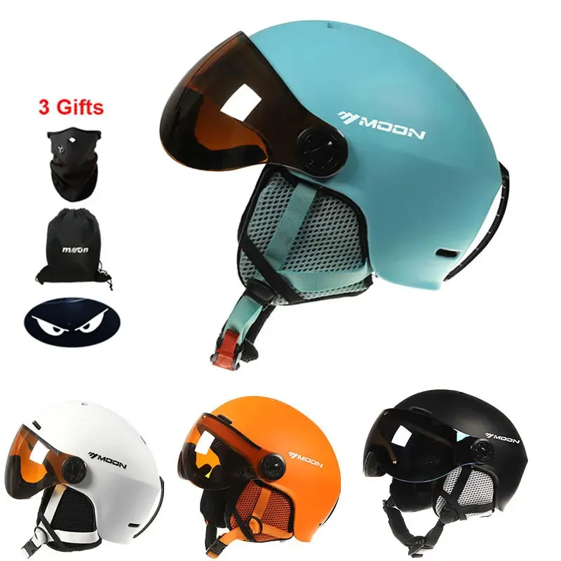 Ski Helmets High Quality Skiing Helmet Goggles Integrally-Molded PCEPS Outdoor Sports Ski Snowboard Skateboard Helmets For Unisex 231205