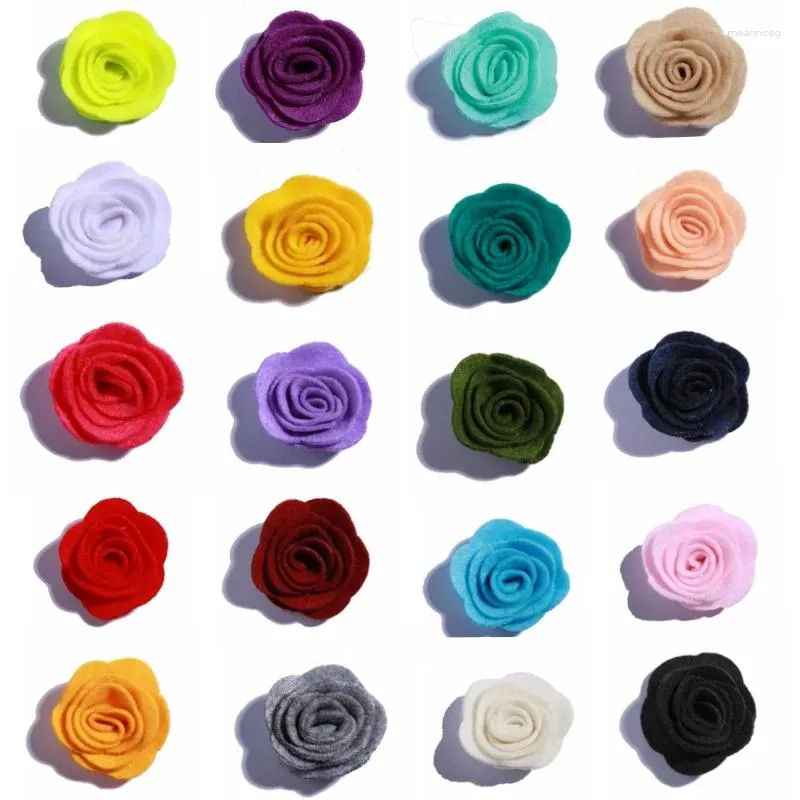 Fleurs décoratives 10 pièces 4CM, roses en feutre non tissées pour embellissement de mariage, fleur artificielle, jardin de maison