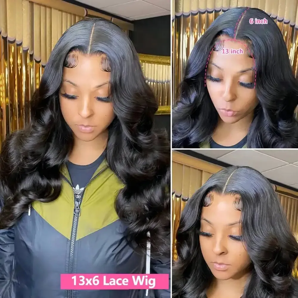 Synthetic Wigs High Definition Transparent 13x4 13x6 Body Wave