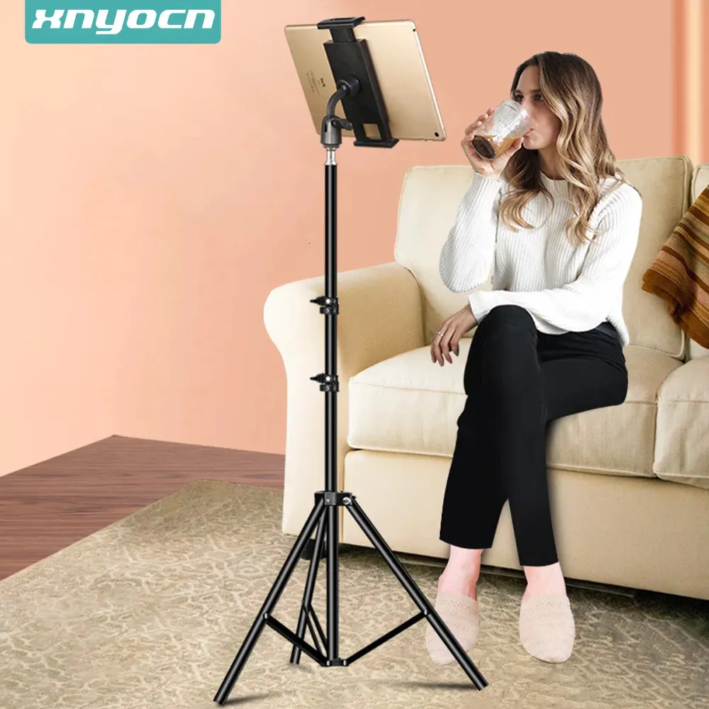 Adjustable Tablet Tripod Floor Stand - Universal iPad Holder for 4-13 ...