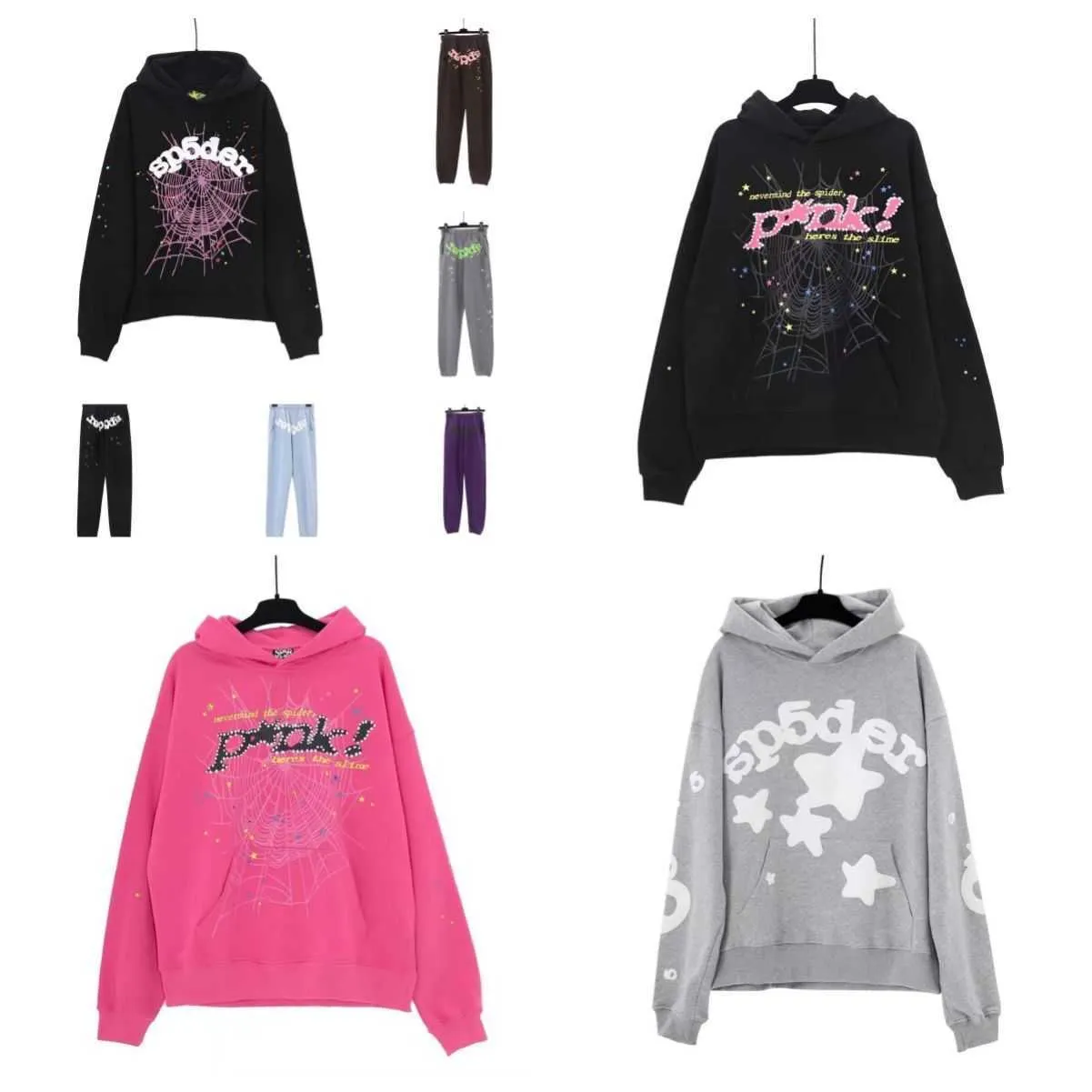 Men's Hoodies Sweatshirts Mens Spider Hoodie Young Thug