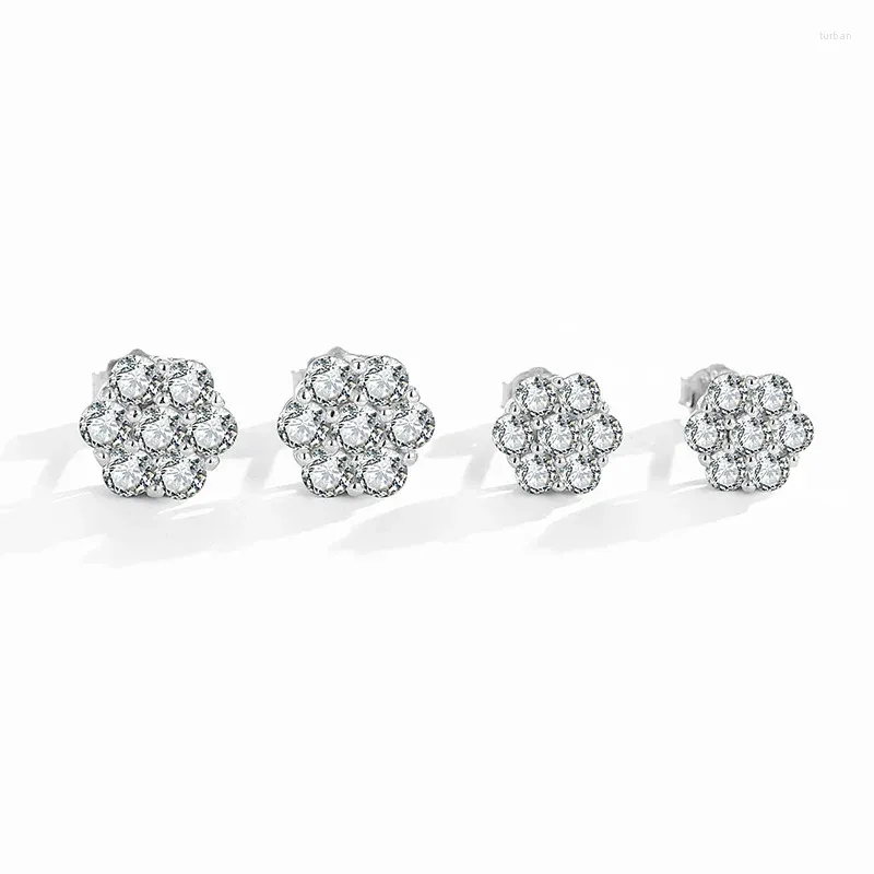 스터드 귀걸이 GJWJ Shinny Moissanite 3mm D 컬러 다이아몬드 테스트 통과 925 스털링 실버 귀걸이 고급 보석 결혼 선물