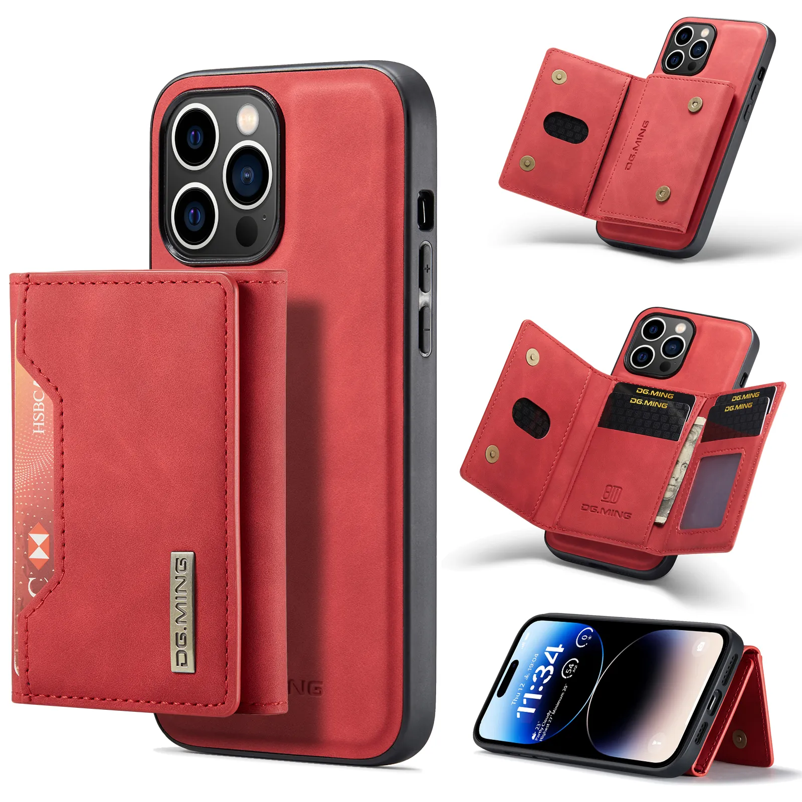 Съемная Задняя Крышка 2 В 1 Для IPhone 15 14 13 12 11 Pro Max Mini X XS 7 8  Plus, Чехол Кошелек С Кожаным Карманом И Держателем Для Карт От Onewon, 644  руб. | DHgate