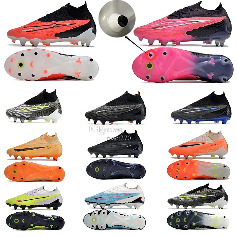 SG Soccer Shoes Phantom GX Elite Roxo United SG Link Pack Hyper Turquesa Fuchsia Dream Hyper Royal Chrome Verde Céu Azul Ouro DC9969-300 Chuteiras de futebol