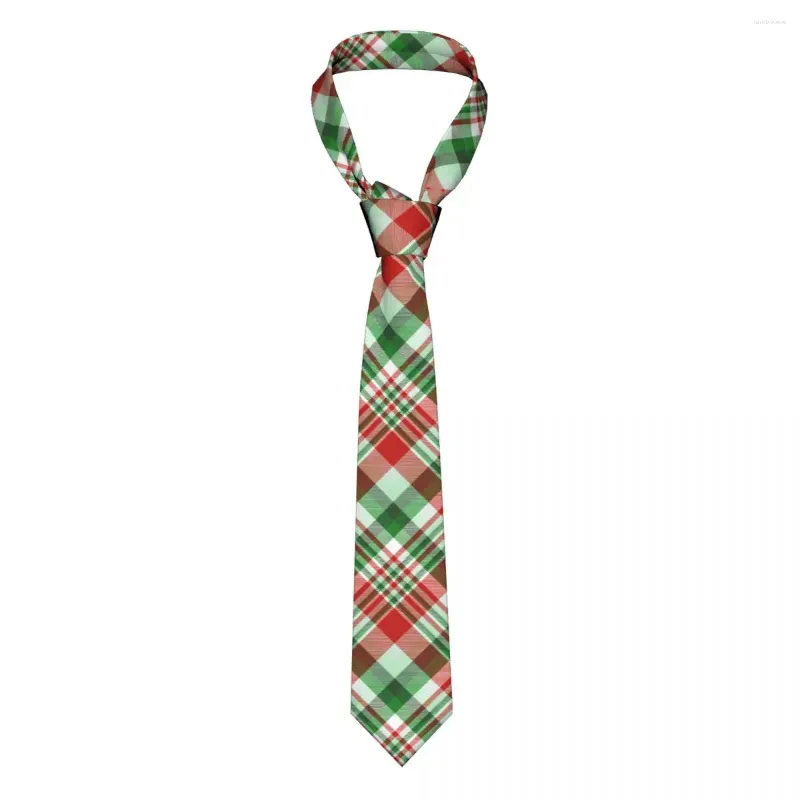 Bow Ties Tie For Men Formal Skinny Neckties Classic Men's Christmas Plaid Check Pattern Wedding Gentleman Narrow