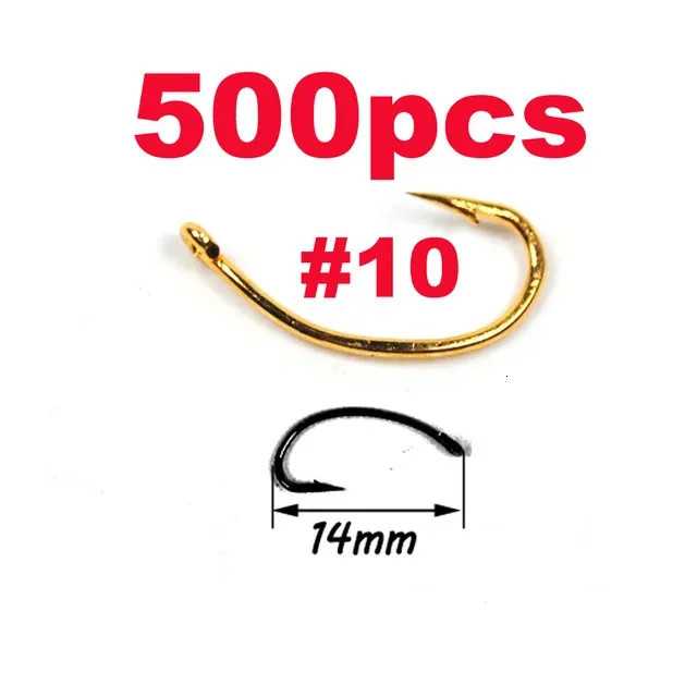Gold Curved Hooks Curled Hooks For Nymphs, Scud, Fly & Caddis