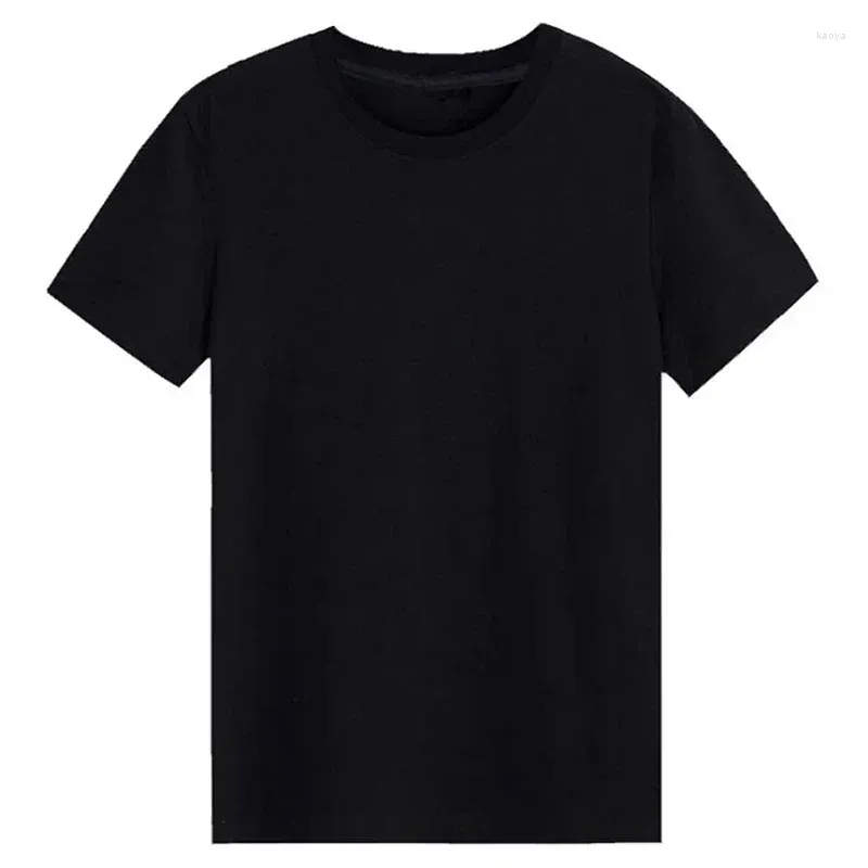 Męskie garnitury A3132 Slim T-shirt Men Men Tree Standardowa pusta koszulka Czarna białe koszulki