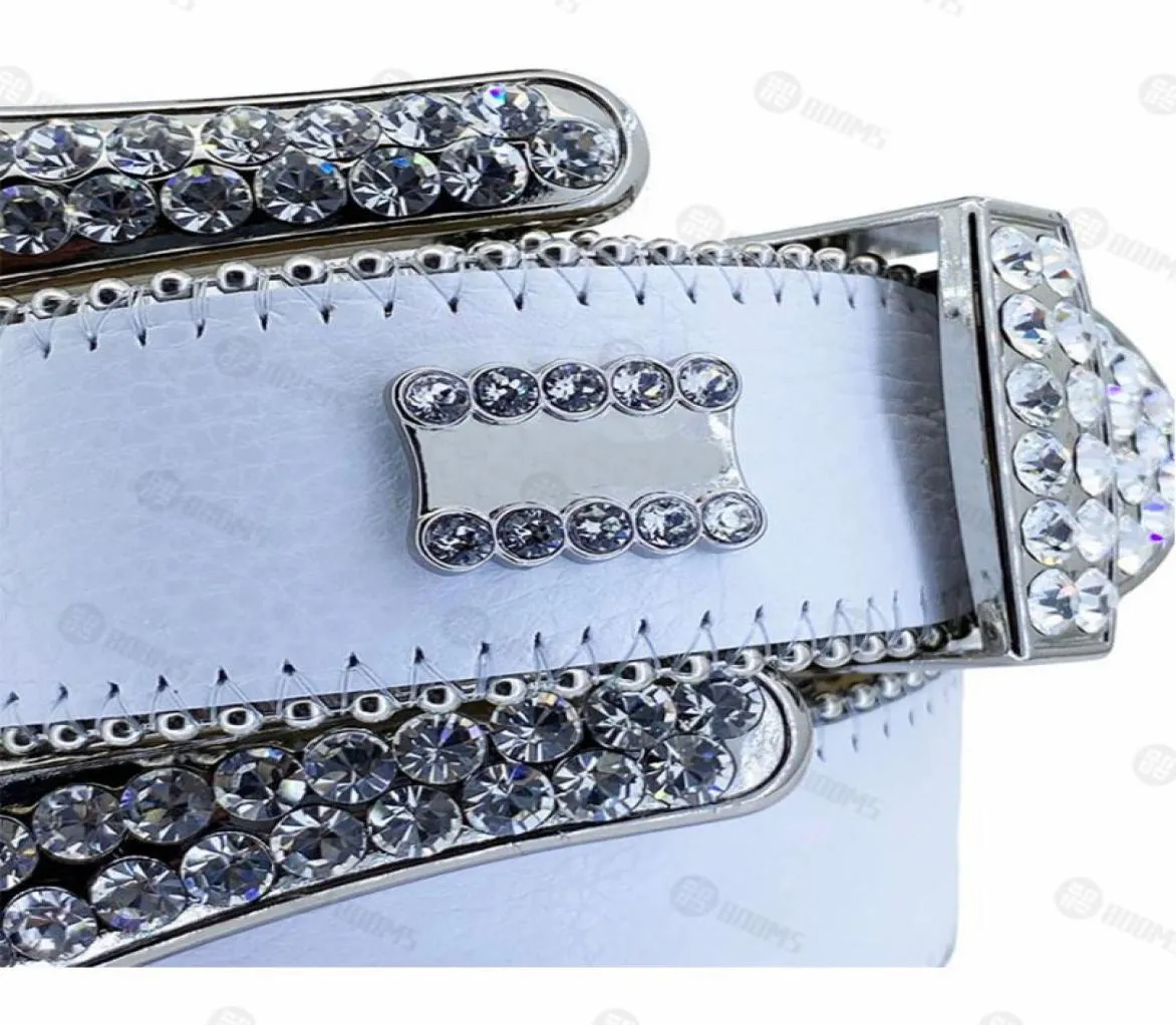 2021 Designer BeltSimon Belts for Men Women Shiny diamond belt white54105479660152