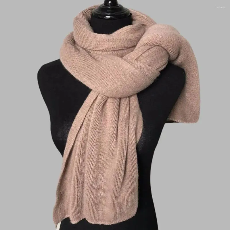 Scarves Soft Fabric Scarf Thick Warm Imitation Cashmere Women's Winter Neck Protection Windproof Decorative Lady Shawl Cozy