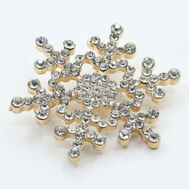 Mode flocon de neige broches scintillant cristal strass grande broche femmes robe manteau vêtements épingles bijoux cadeau accessoires