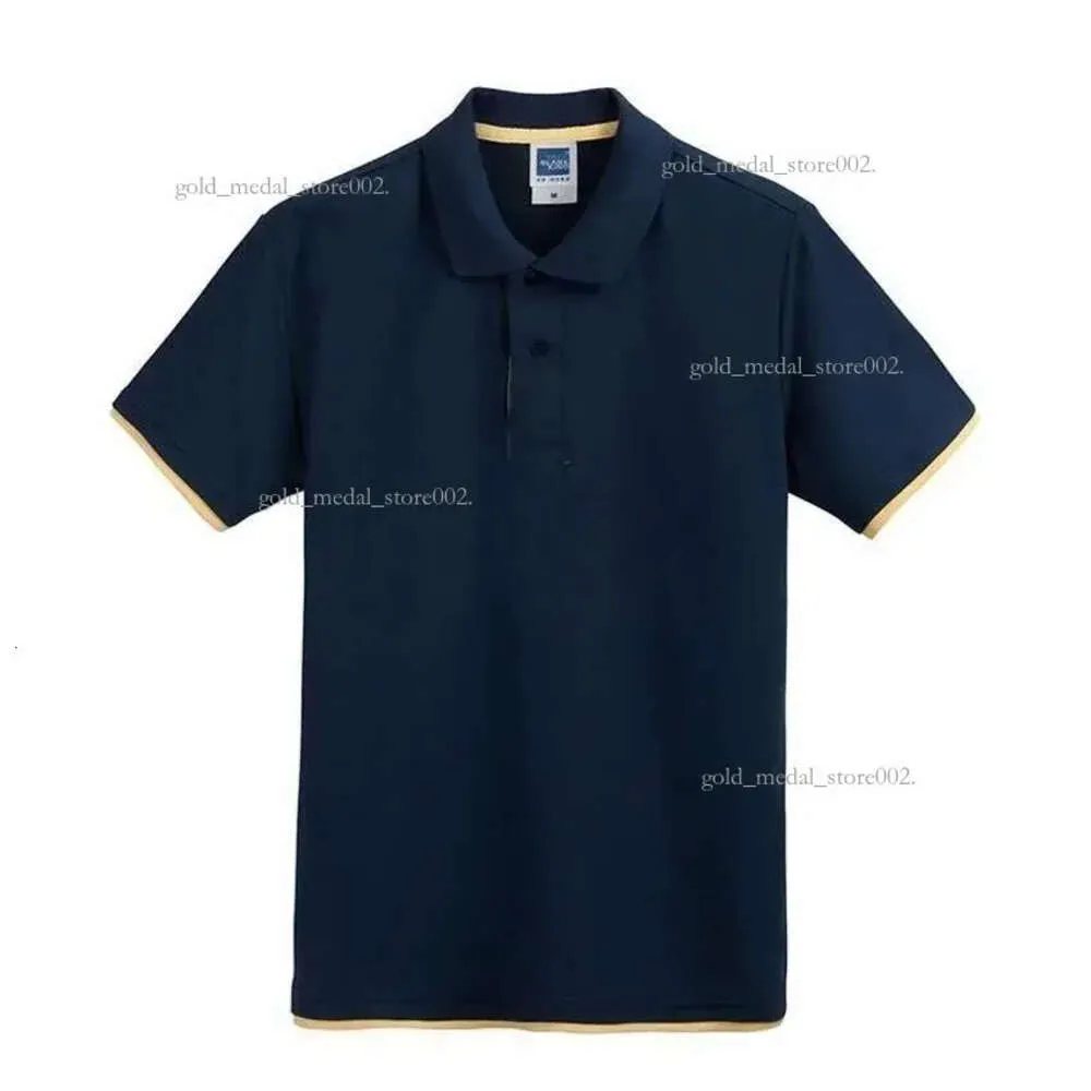 Erkek tasarımcı polo gömlek moda patron erkek kollu polo gömlek iş yaka rahat ince tişört üst çift iplik saf pamuk nakış 572