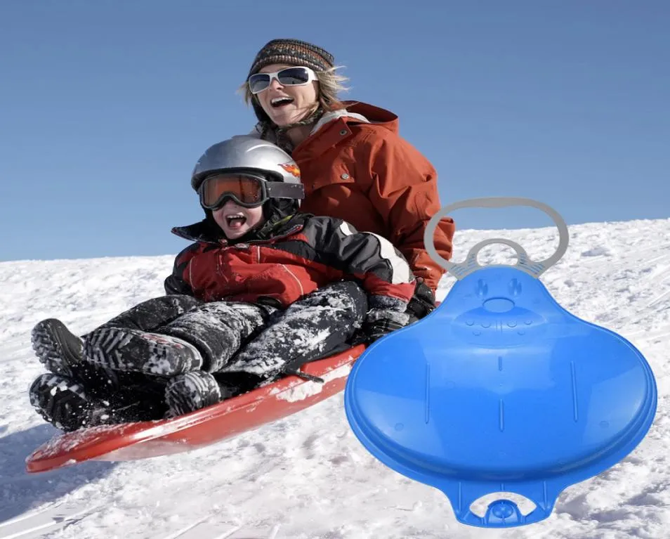 Sledding Kids Adult Snow Sleds Sand Slider Portable Sledge Ski Pad Board Anti Skid Outdoor Grass Plastic Boards ge 2208314924270