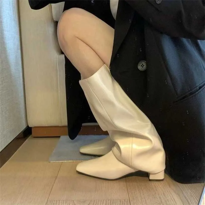 Buty ogromne podsumowujące spodnie z długimi rękawami nie mniej niż długość kolan pulchna mm biała kwadratowa głowica grube obcasowe buty mody Knight