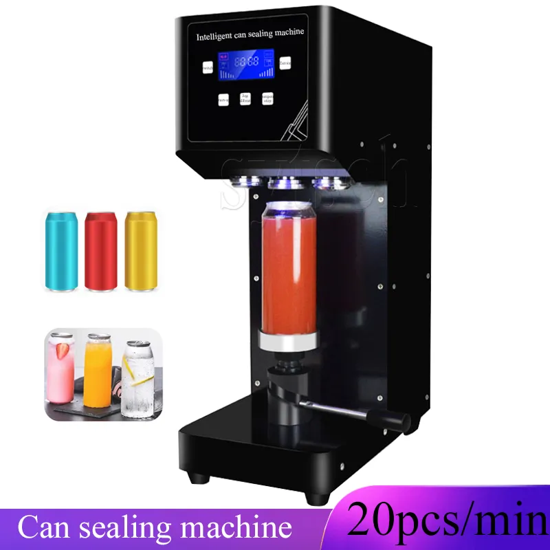 220v 110v pode máquina de selagem de leite loja de chá comercial bebida copo de vedação automática garrafa de plástico pode tampa