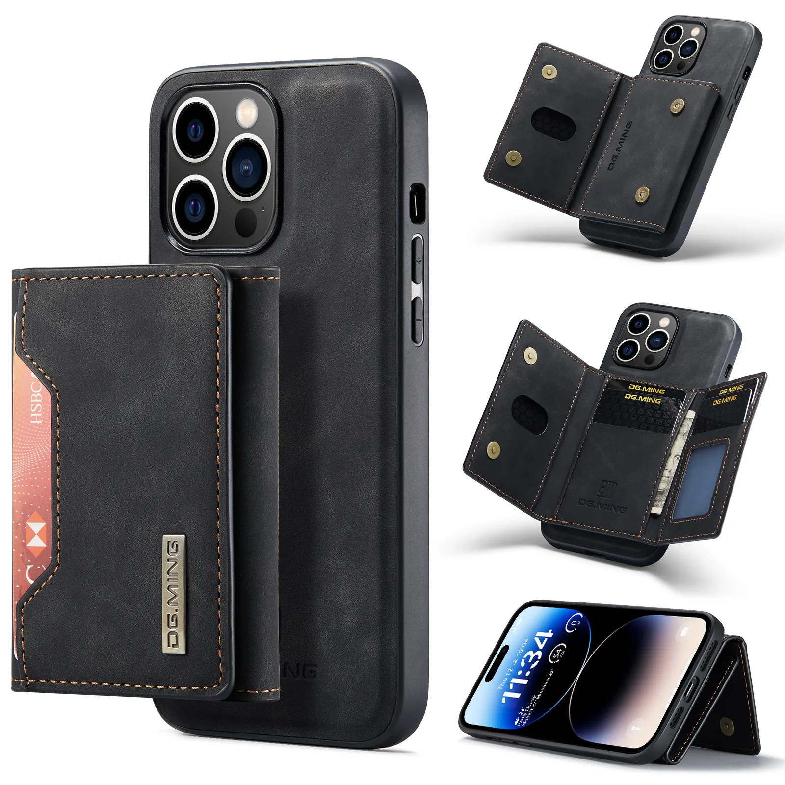 Съемная Задняя Крышка 2 В 1 Для IPhone 15 14 13 12 11 Pro Max Mini X XS 7 8  Plus, Чехол Кошелек С Кожаным Карманом И Держателем Для Карт От Onewon, 644  руб. | DHgate
