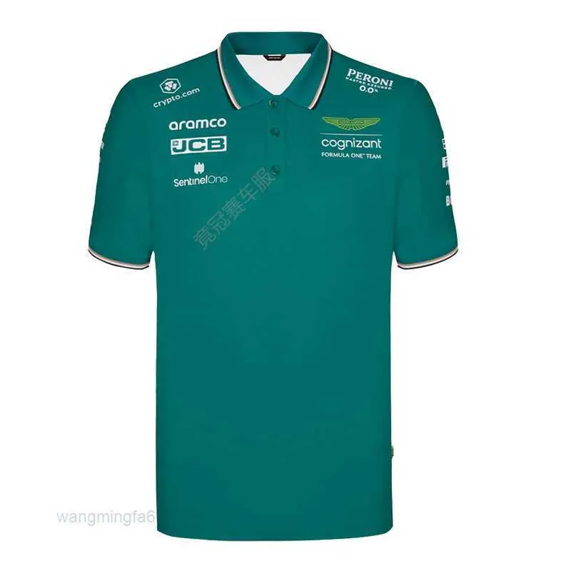 Herren-T-Shirts, Outdoor-T-Shirts, 2023, neuer F1-Rennanzug, Aston Martin Alonso Team, gleiches Kurzarm-Poloshirt für Ezpp