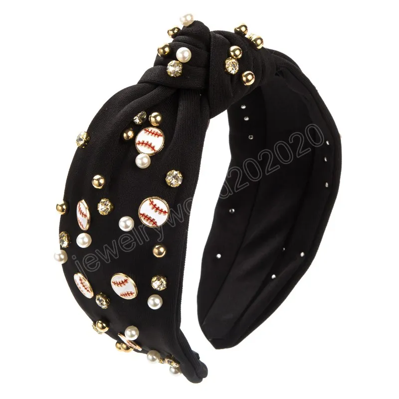 Bohemian Metal Basketball Rhinestone Knot Hairband Headband Adult Hair Accessories Hair Jewley