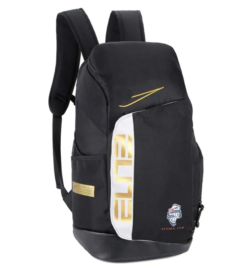 2024 UNISEX HOOPS Elite Pro Team USA Basketball Backpack Student Computer Coppia Coppia Messenger Junior Black White Red1702169 3Aqi