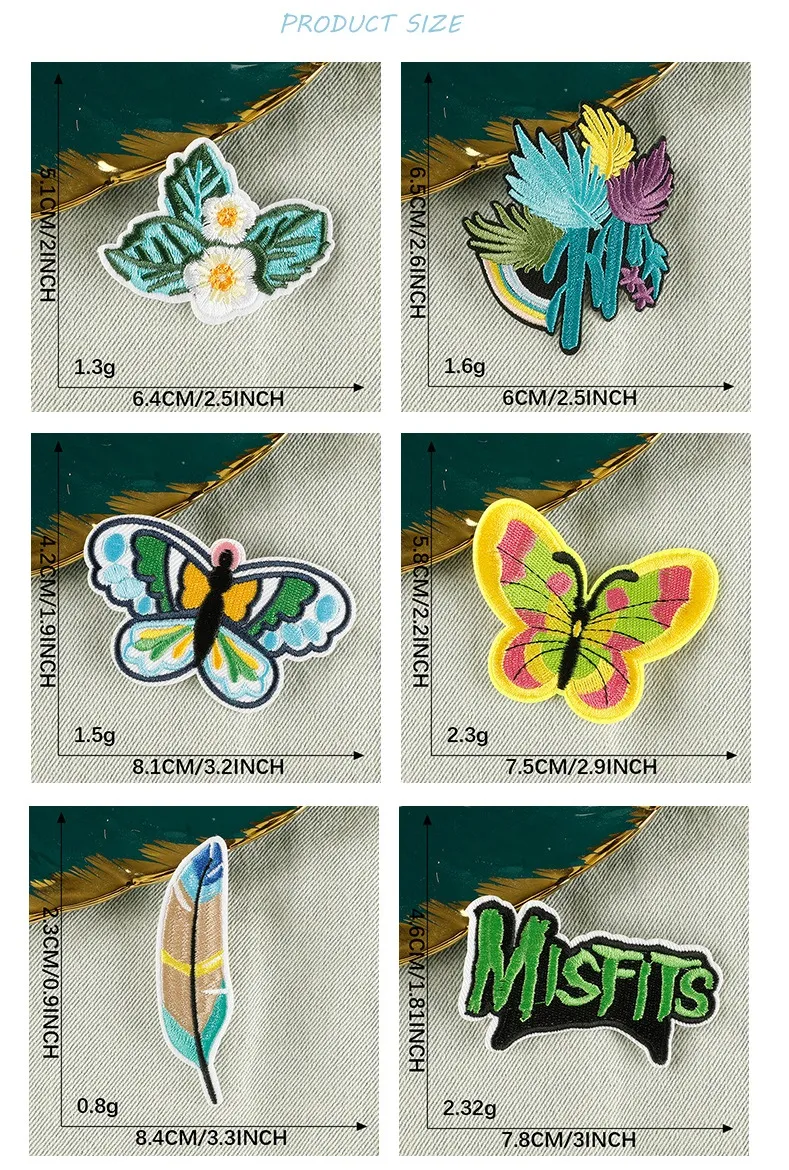 Parches Para Planchar Parche Bordado De Mariposa Y Plumas De Colores Apliques De Emblema Para Coser Accesorios DIY Para Chaquetas Ropa Mochila De 0 47 DHgate