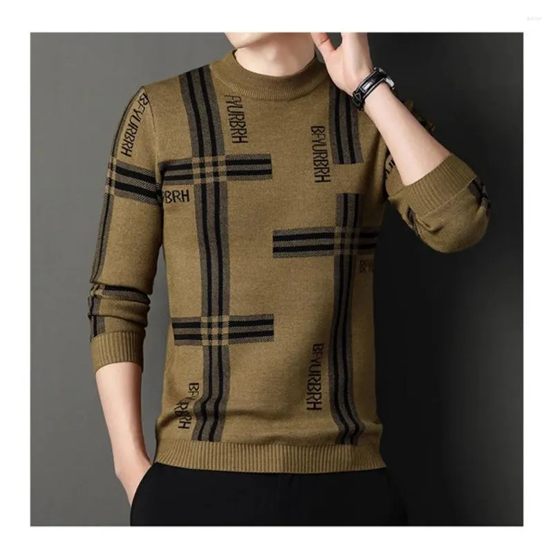 Men's T Shirts 2023 Warm Fashion Long Sleeved Casual Pullover Knitted Sweater Tops Men T-shirt