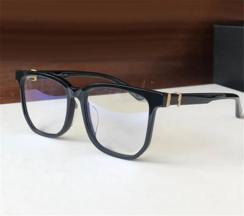 Ny modedesignacetat Optiska glasögon 8070 Överdimensionerad fyrkantig ram Retro Enkel och generös stil med låda kan göra receptbelagda linser