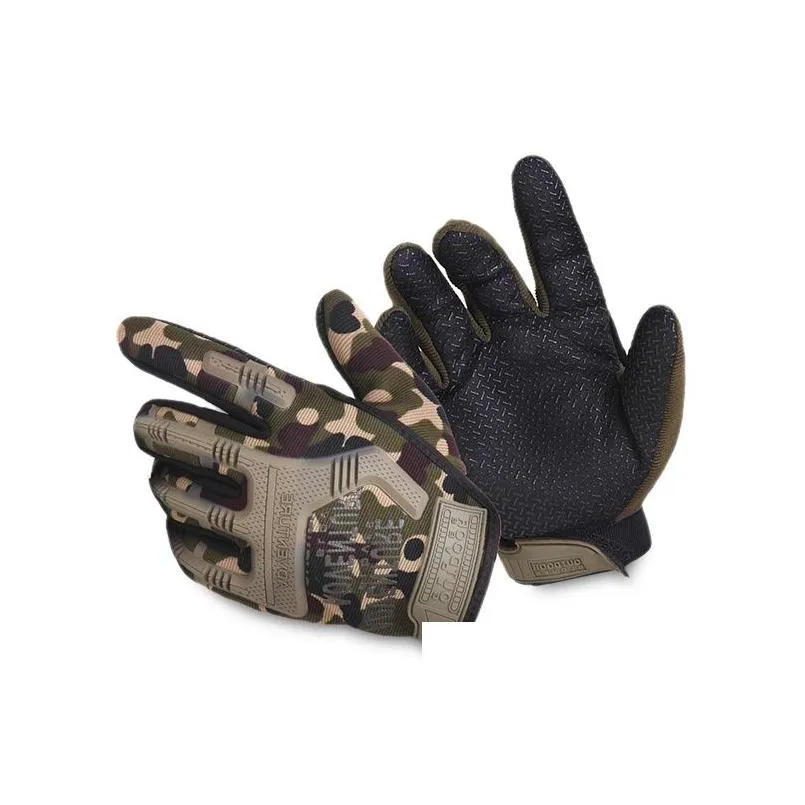 Tactical Gloves Pair Of Fl Finger Anti-Slip For Outdoor Cam Cycling Climbing Drop Delivery Gear Equipment Dh7L0