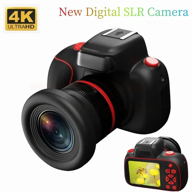 Fotocamere digitali Mini fotocamera reflex 4K Obiettivo Ultra HD Pografia professionale Doppia visione notturna anteriore e posteriore Cam esterna 231206