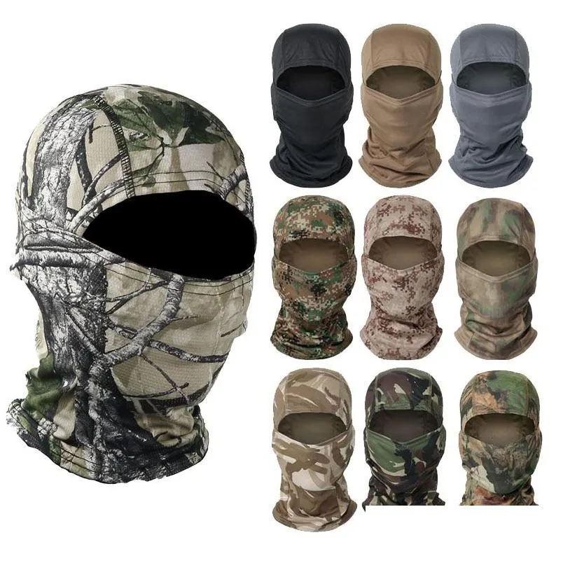 Tactische Kap Buitensportuitrusting Airsoft Paintball Schietuitrusting Fl Gezichtsbescherming Masker Typhon Camouflage Drop Delivery Dhpoy