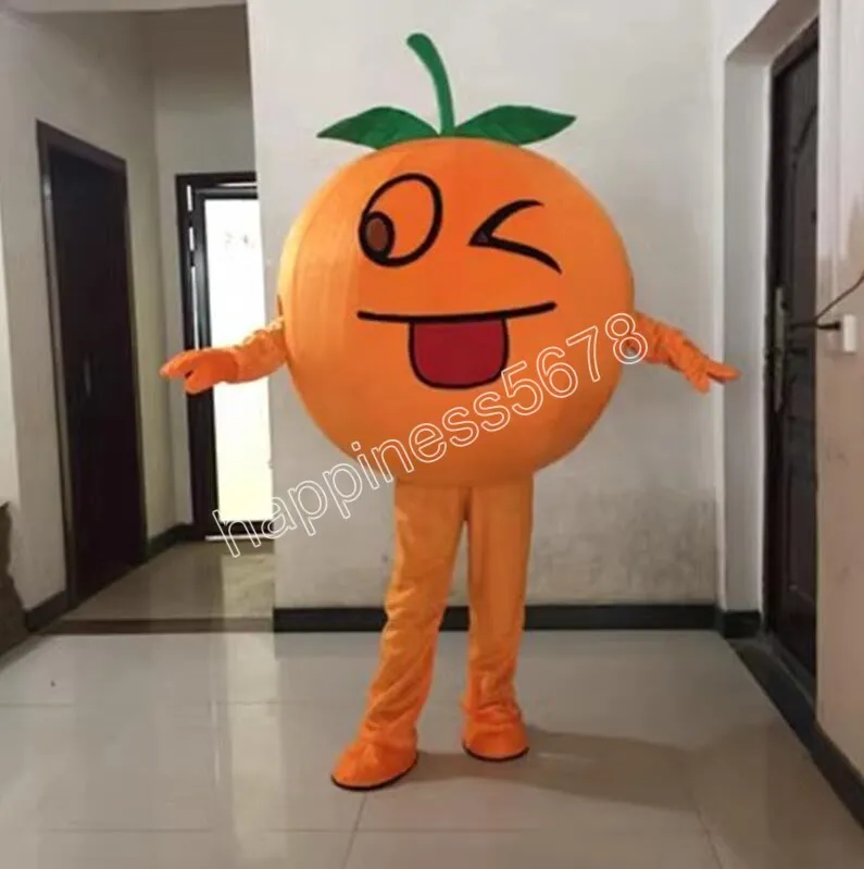 Performance Orange Mascot Costumes Cartoon Character Outfit Suit Carnival Adults Size Halloween Christmas Party Carnival Dress suits For Men Women