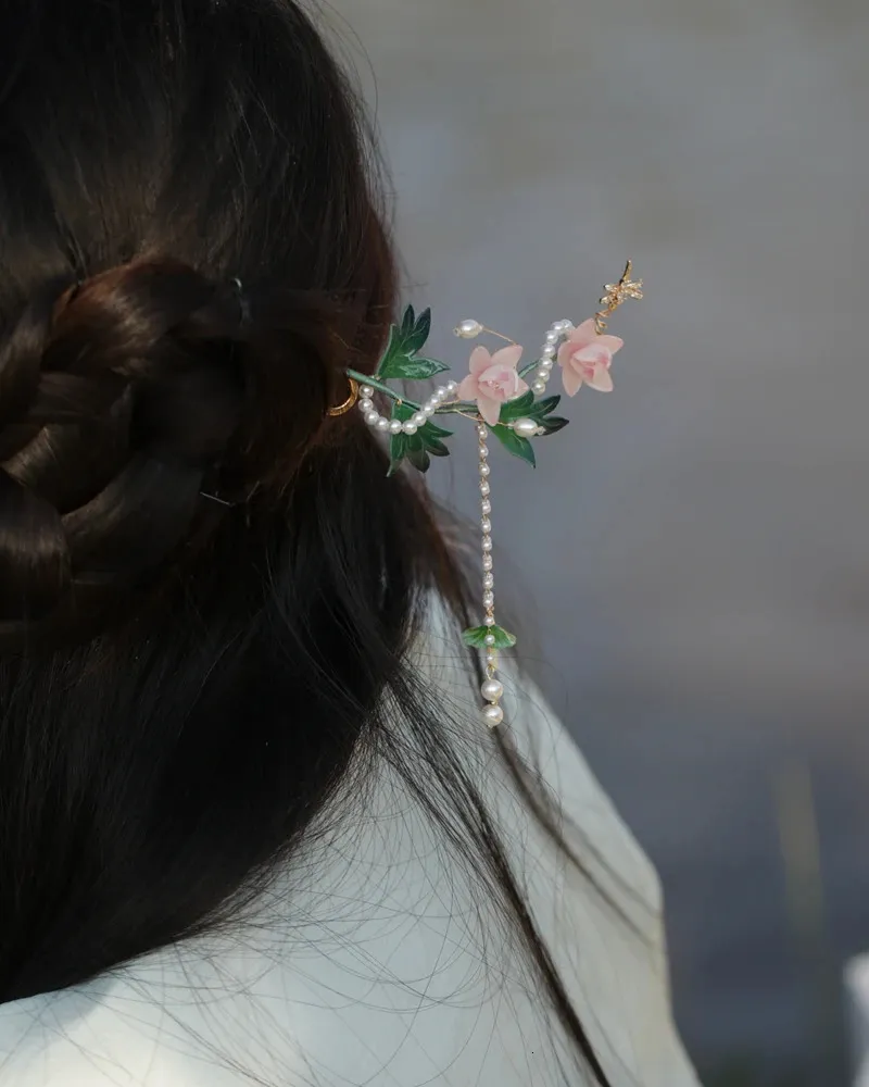 WILLBOND Lot De 6 Baguettes à Cheveux Chinoises En Bois Pour Femme - Accessoires à Cheveux Japonais
