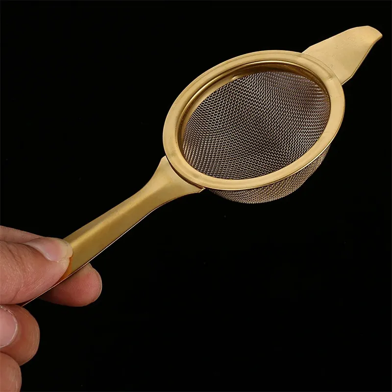 Reusable Fine Tea Strainer Filters with Cup Kongfu Stainless Steel Mesh Colander Reusable Teapot Infuser With Handle