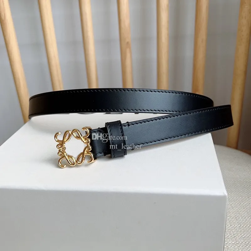 Fashion designer Belt Women Design Thin Waist Belts for Men Womens Width 2.5cm smooth buckle Genuine Cowhide 6 Style Optional High Quality belt with box