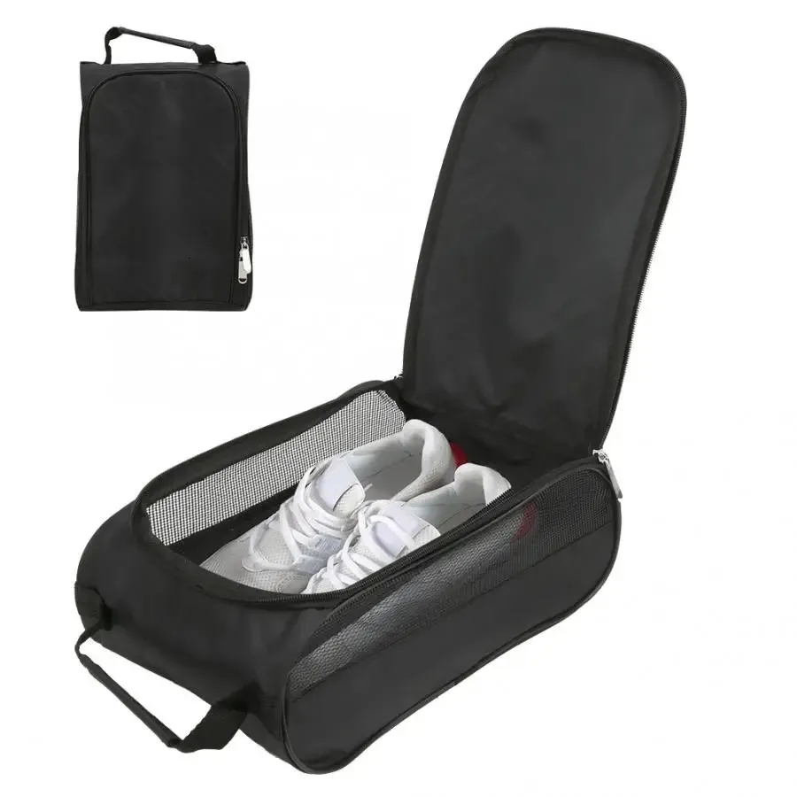 Golfväskor Portable Travel Shoe Bag stora kapacitetsskor förvaringspåsar andningsbar sko arrangör Sneaker Fotbollskor 231207