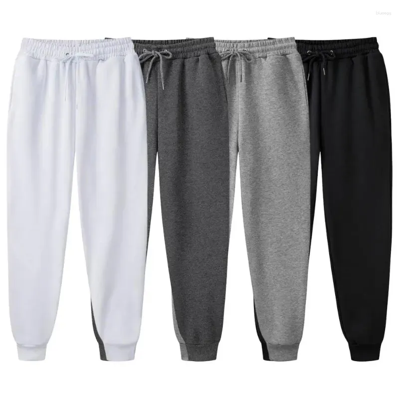 Pantaloni da uomo sportivi in peluche spesso caldo inverno con tasche elastiche in vita alla caviglia pantaloni sportivi casual alla caviglia per lunghi