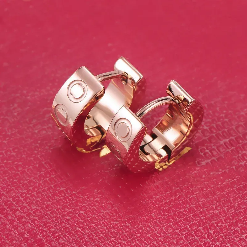 Love Jewelry Designers Projektanci Kolczyki Proste damskie Ohrringe Sterling Silver Studs Vintage Biżuteria Dostosuj biżuterię Klips On Earr