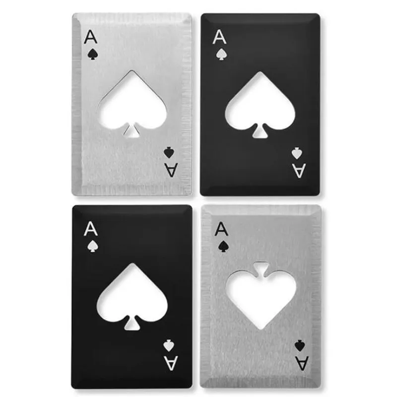 Pokerkarten-Bierflaschenöffner, personalisierter Edelstahl-Flaschenöffner, Bar-Werkzeug, Bier-Schraubendreher