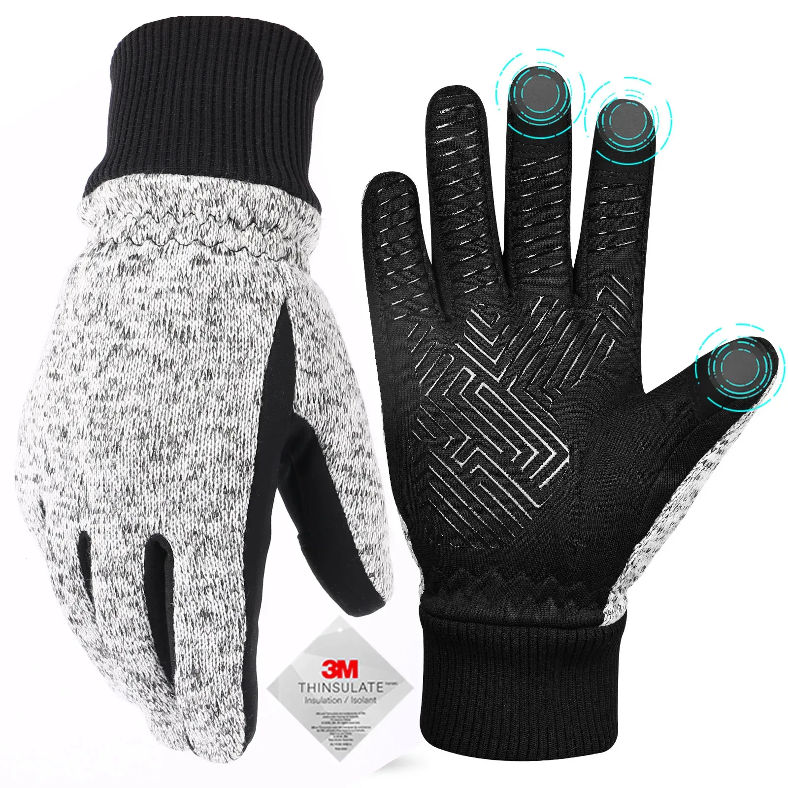 Fietshandschoenen Winterhandschoenen Thinsulate thermische handschoenen Koud weer Warme handschoenen Hardloophandschoenen Touchscreen fietshandschoenen voor heren Dames 231204