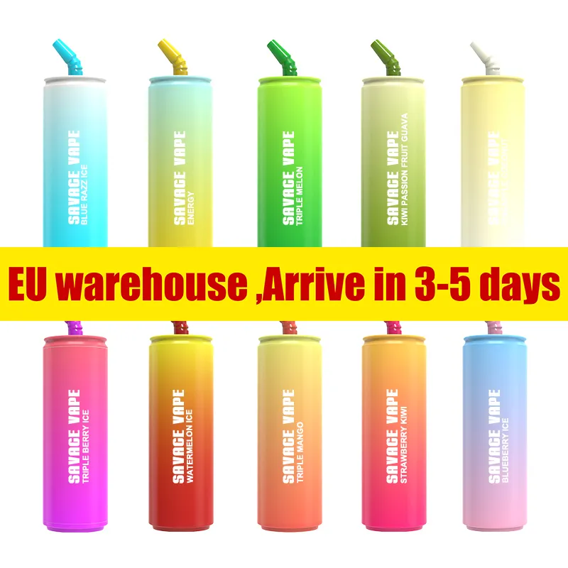 EU Warehouse Savage Cola Bottle Puff 8000 Einweg -Vape Tornado 7000 mit 650 mAh wiederaufladbarer Akku und 20 ml vorgefüllte Karren Großhandel Fabrik Vaper Mesh Spule