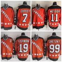 Star 1984 Hockey Jerseys All Ice Hockey Vintage 19 Steve Yzerman 11 Mark er 99 Wayne Gretzky 7 Paul Coffey Home Orange Stitch278L