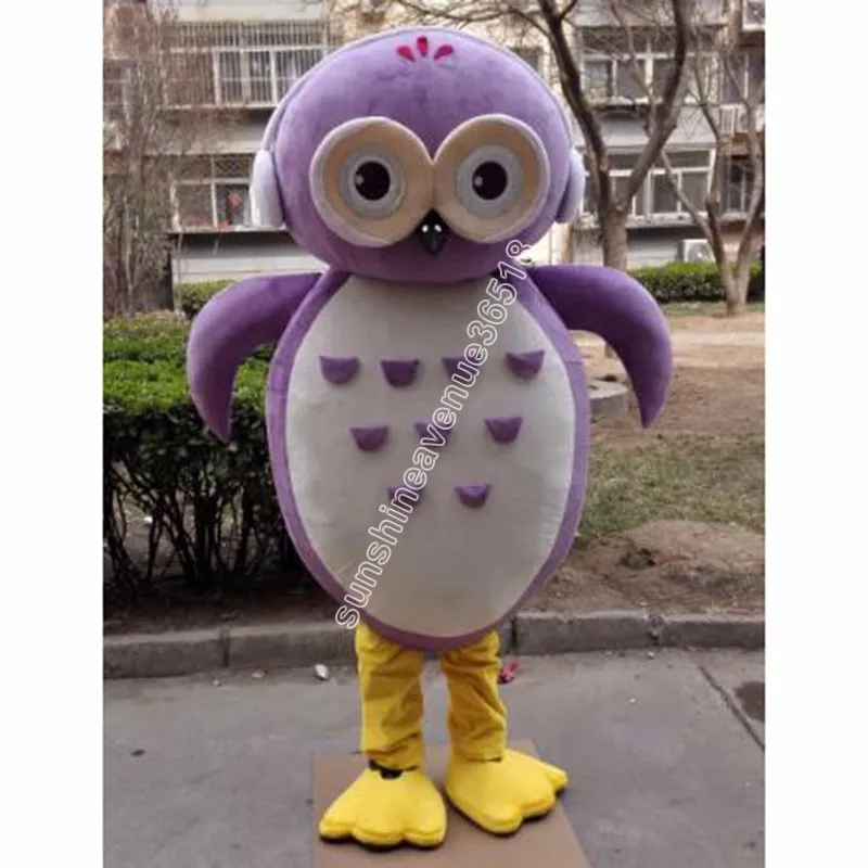 Adult unisex owl mascot costume full-length cotton outfit with full ...