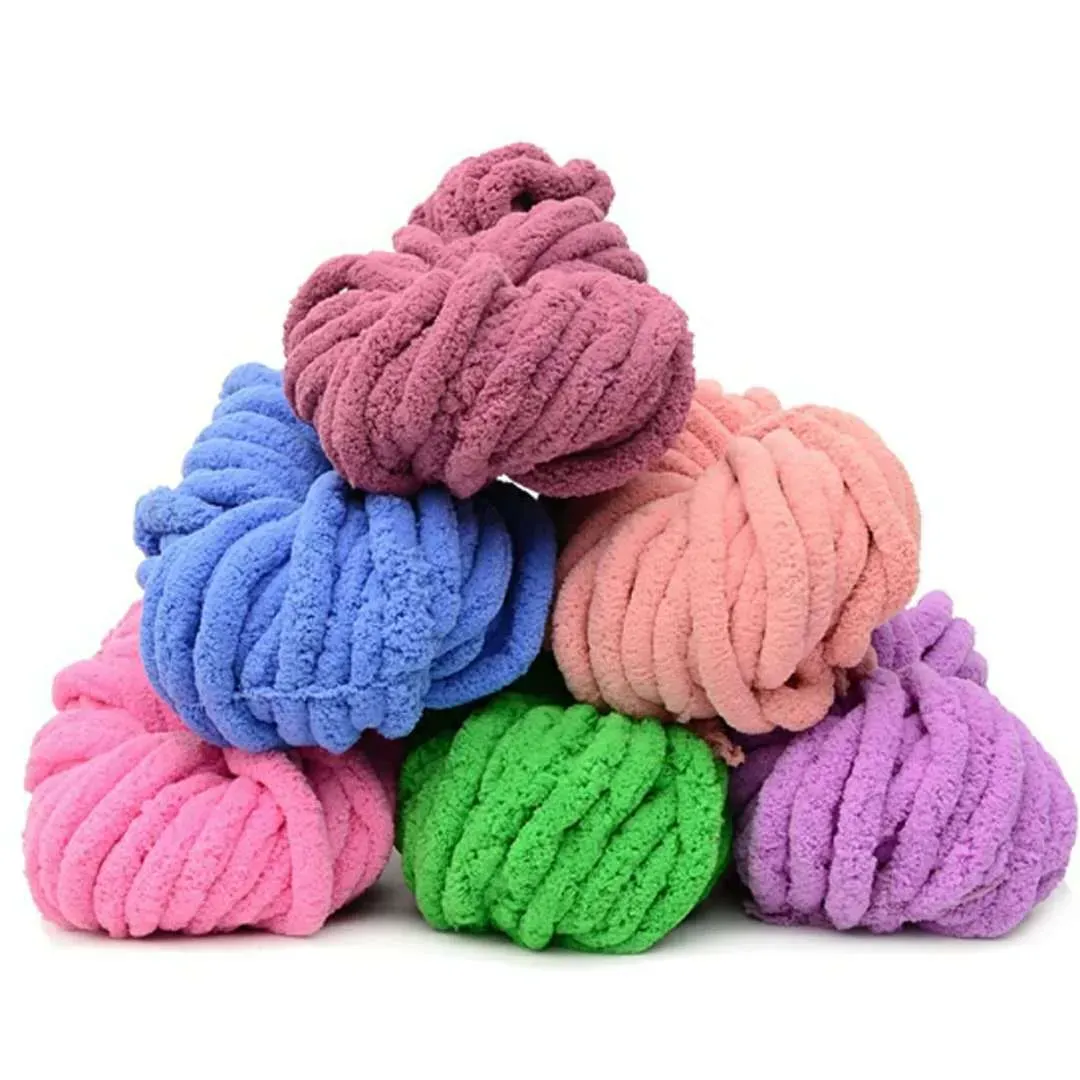 SunnyRain 1-Piece Thick Chenille Chunky Knit Blanket for Beds Knitted Throw Blankets Washable Not Shed