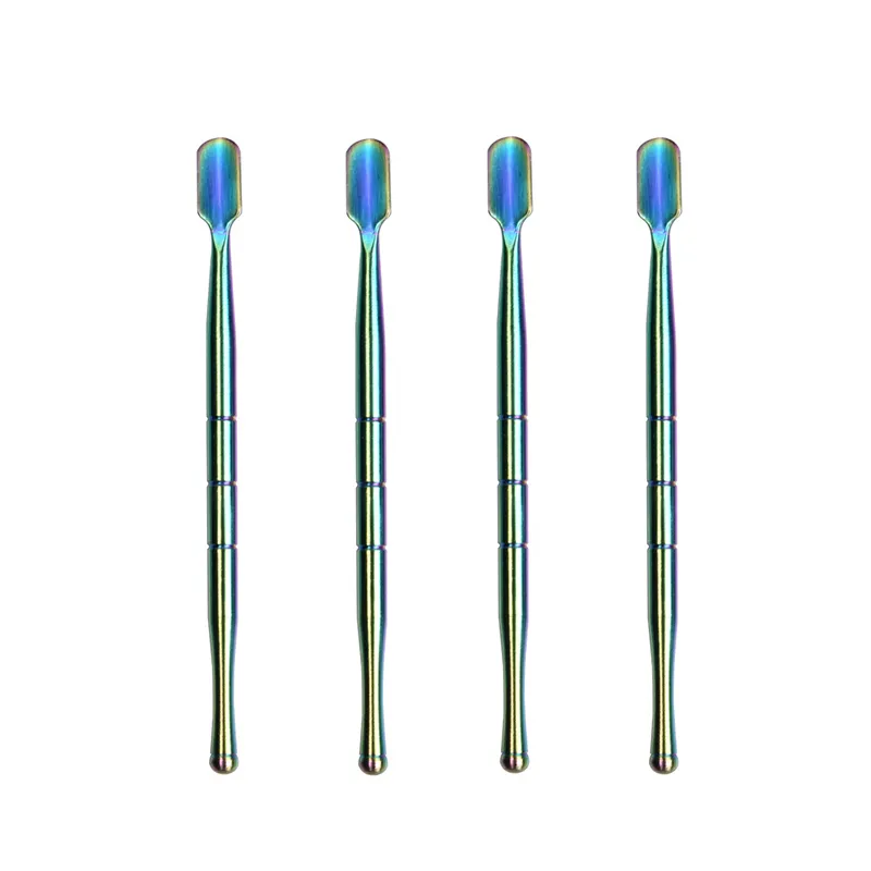 Acessórios arco-íris dab ferramenta para caneta de erva seca dabber ferramentas de aço inoxidável 106-122mm escolhendo cera óleo tabaco tubo enail kit