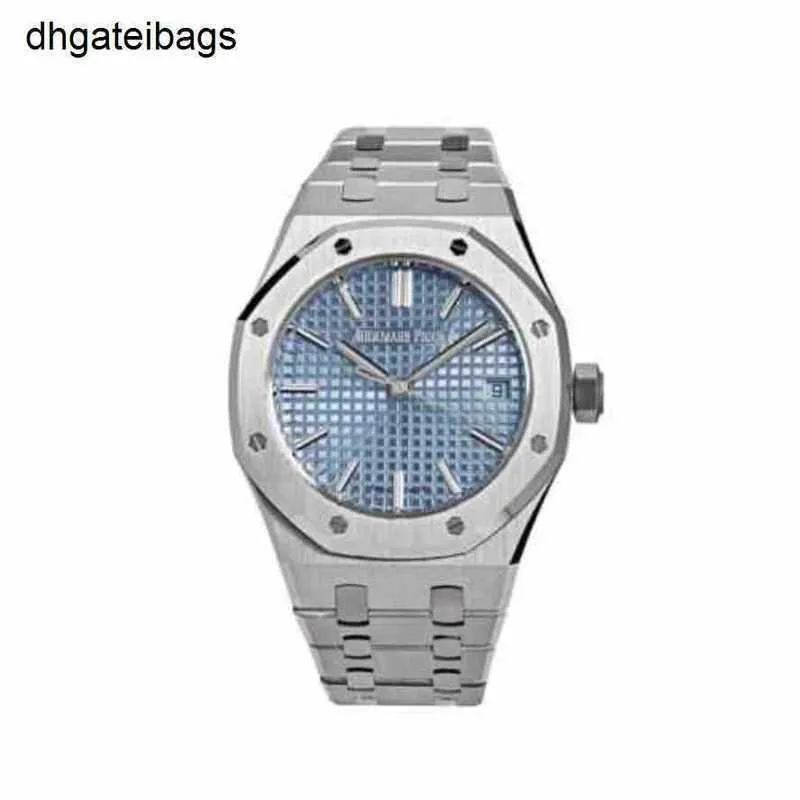 Audemar Pigue Watch AP Abbey Royal Oak Auto Saile „50. rocznica” Steel Ice Blue Dial FRJ