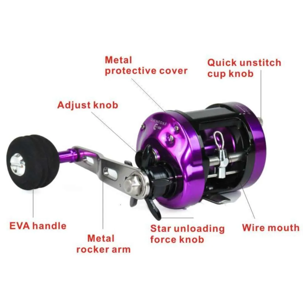 Saltwater Trolling Reel 6+1BB Max Drag, Full Metal Drum, Right Hand Ideal  For Fly Fishing And Sea Boats From Letsport, $32.23
