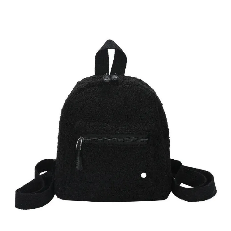 Sacos ao ar livre ll nova mochila de pelúcia feminina pequena bolsa moda mini bonito mochila outono e inverno loja escola entrega esportes fora dh0m4