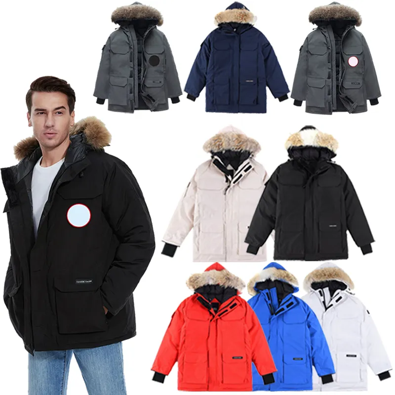 14 färger parka G08 Expedition G29 Wyndham Real Furjackets Down Jacket Men Women Coat Winter Outside Body Warm Parkas Top Fashion