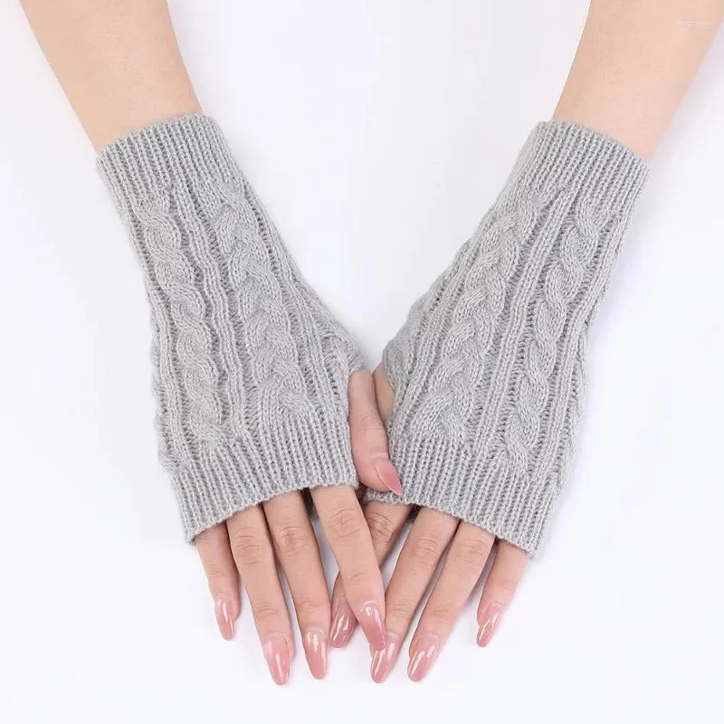 Knieschützer Frauen lange gestrickte fingerlose Handschuhe Winter Arm Ärmel Abdeckungen Wärmer Y2K Casual Ärmel Punk weiche weibliche Goth Lolita Geschenk