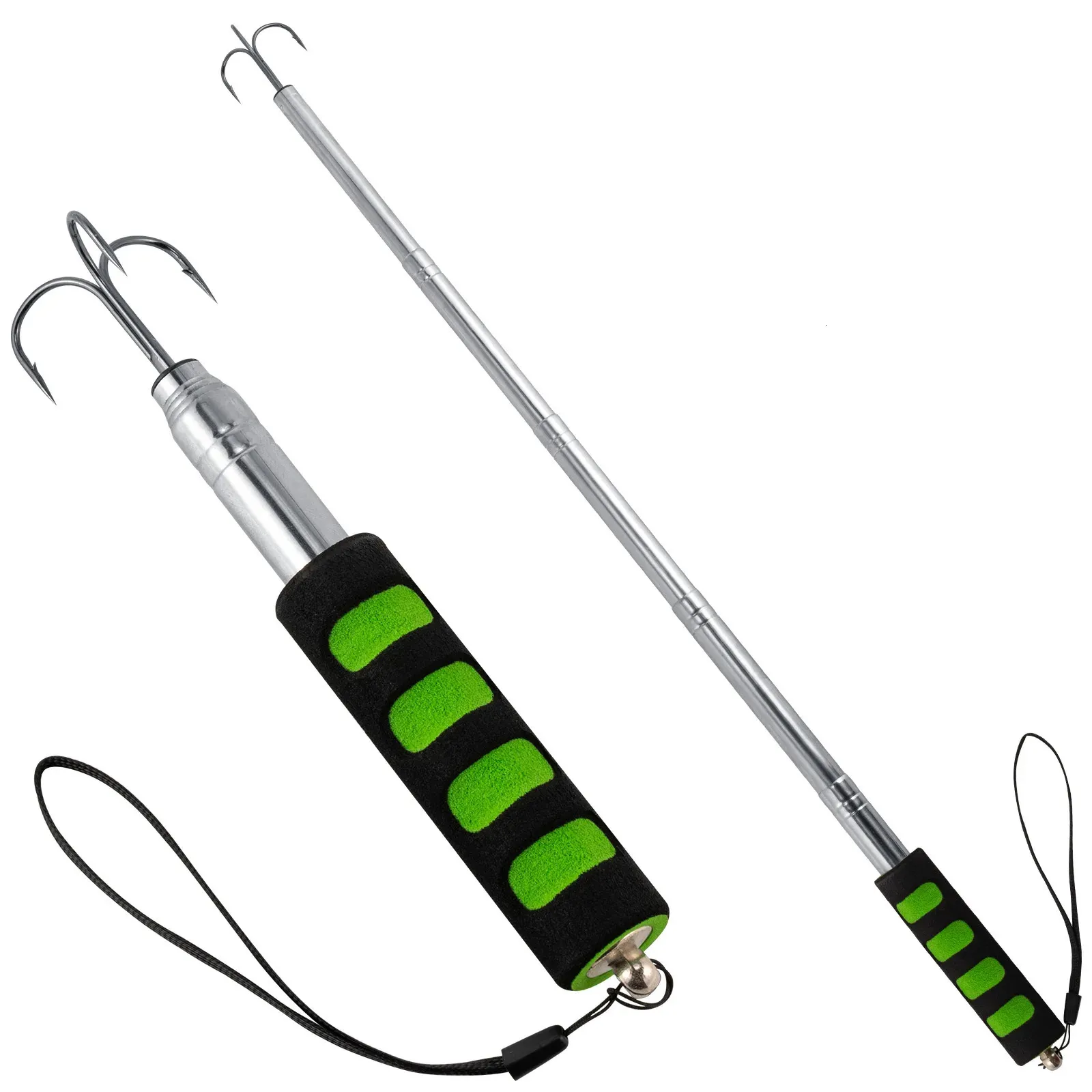 Telescopic Stainless Steel Gaff: 3 Hook Telescoping Pole For Offshore & Ice  Fishing From Bao05, $8.73