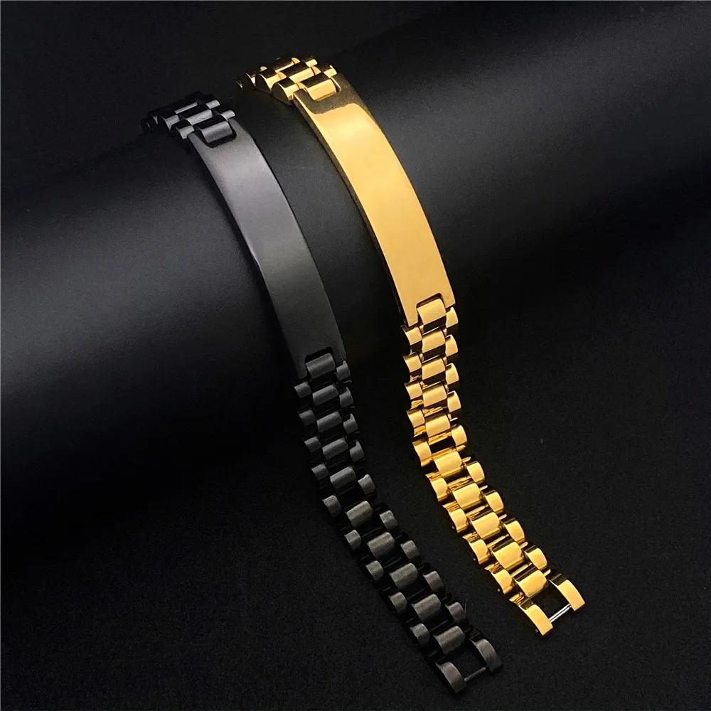 Charm Bracelets Personalized Engraved Name Bracelet Men Custom Name Letter  ID Bracelets Gold Stainless Steel Link Chain ID Bracelets Man Jewelry  231206 From 12,64 € | DHgate
