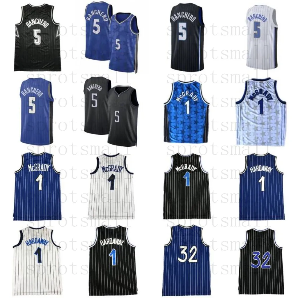 2023/24 5 Paolo Banchero City Basketbalshirts Heren 1 Tracy McGrady Penny Anfernee Hardaway 32 Retro Shirt